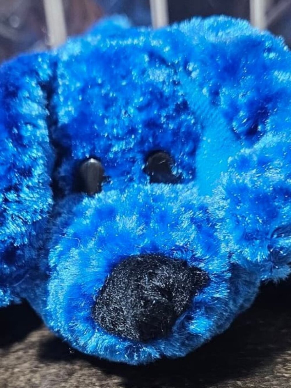Vintage Blue Dog Laying Down Plush - Ideal Toys Direct - Sealed Away 90s